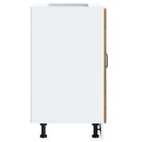 Spoelbakonderkast Lucca bewerkt hout oud houtkleurig - thumbnail