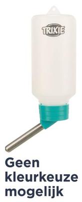 TRIXIE DRINKFLES KUNSTSTOF MET DRAADBEUGEL ASSORTI 50 ML 24 ST