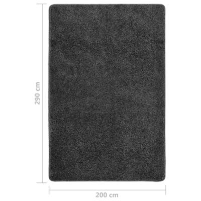 VidaXL Vloerkleed shaggy anti-slip 200x290 cm donkergrijs