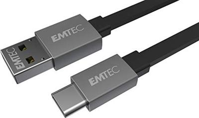 Emtec ECCHAT700TC USB-A/Type-C USB-C kabel, collectie T700, voor smartphone en tablet, 120 cm platte kabel