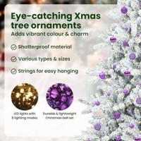 VidaXL Kunstmatige inklapbare kerstboom wit 210 cm pvc en staal - thumbnail