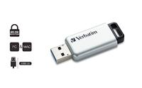 USB stick Verbatim Secure Pro Zwart Zwart/Gris 64 GB - thumbnail