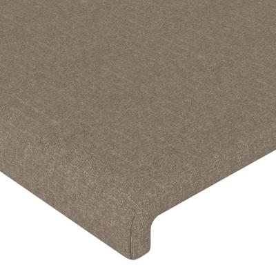 Hoofdbord met randen 147x16x118/128 cm stof taupe