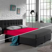 RoyalTextile - Hoeslaken Enkel Jersey - Felroze - 80/100 x 200 - thumbnail