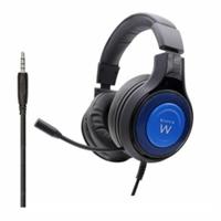 Ewent PL3322 | Gamingheadset met flexibele microfoon | Met 3,5 mm-aansluiting | Bedraad met 50 mm-driver | Kabel van 1,5 m | Gamingheadset voor PS4-PS5/Xbox One-Xbox X | Zwart, blauw - thumbnail
