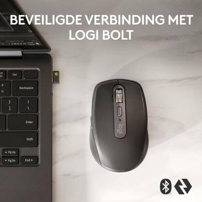 Logitech 910-006958 muis Kantoor Rechtshandig RF-draadloos + Bluetooth Laser 8000 DPI
