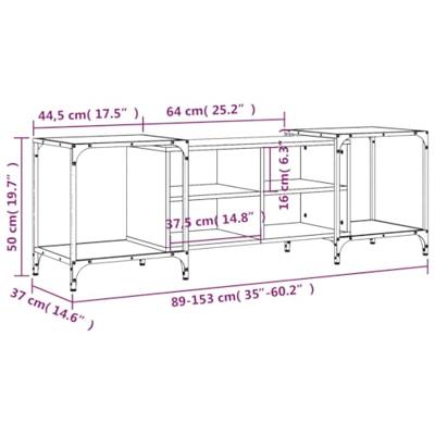Tv-meubel 153x37x50 cm bewerkt hout sonoma eikenkleurig