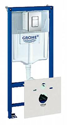 Grohe Rapid SL wc-element met inbouwreservoir en Skate Cosmopolitan bedieningsplaat chroom