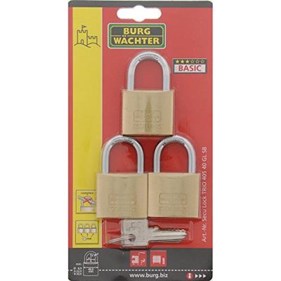 Burg Wächter 15291 Hangslot 37.60 mm Gelijksluitend Messing Sleutelslot