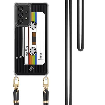 Samsung Galaxy A53 hoesje met zwart koord - Cassette mixtape