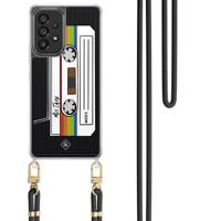 Samsung Galaxy A53 hoesje met zwart koord - Cassette mixtape - thumbnail