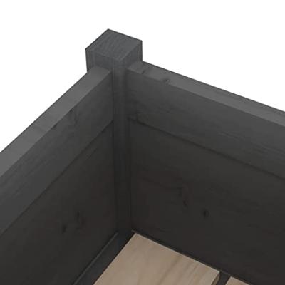 VidaXL Plantenbak 70x31x70 cm massief grenenhout grijs