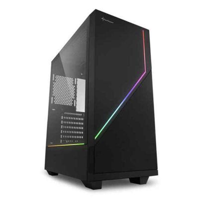 Sharkoon Sharkoon RGB FLOW - Tower - ATX - Seitenteil mit Fenster (gehärtetes Glas) Midi-tower PC-behuizing Zwart Sharkoon Sharkoon RGB FLOW - Tower - ATX - Seitenteil mit Fenster (gehärtetes Glas) Midi-tower PC-behuizing Zwart
