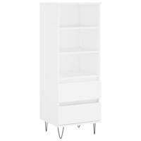 Hoge kast 40x36x110 cm bewerkt hout wit - thumbnail