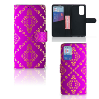 Wallet Case OnePlus 9 Pro Barok Roze - thumbnail