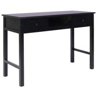 VidaXL Schrijftafel 110x45x76 cm hout zwart - thumbnail