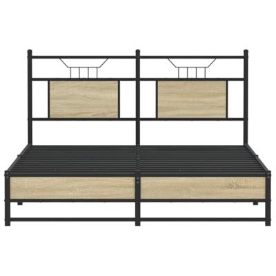 Bedframe zonder matras hout sonoma eikenkleurig 137x190 cm