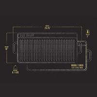Pit Boss gietijzeren grill - 25,4 x 50,8 cm - thumbnail