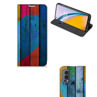 OnePlus Nord 2 5G Book | Wallet Case | Wood Heart - Cadeau voor je Vriend - thumbnail