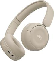 JVC draadloze hoofdtelefoon met 50 uur batterijduur, zachte oorkussens, opvouwbaar ontwerp, Bluetooth 5.3, multipoint-verbinding, EQ-app en ingebouwde microfoon – Mat Beige - HA-S59W-C - thumbnail