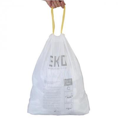 Afvalzak eko mdpe type c trekb 45x50cm 10-15l wit | 6 stuks