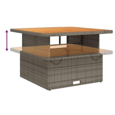 2-delige Tuinset met kussens poly rattan grijs 2-delige Tuinset met kussens poly rattan grijs