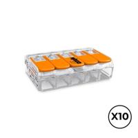 Snelsluiting Wago 30 x 18,6 x 8,4 mm 4 mm 450 V 5 Verbindingen (10 Stuks) - thumbnail