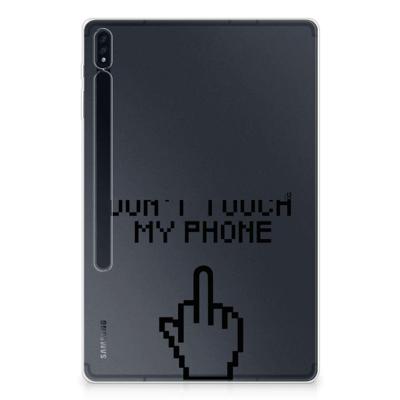 Samsung Galaxy Tab S7 Plus | S8 Plus Print Case Finger Don't Touch My Phone Samsung Galaxy Tab S7 Plus | S8 Plus Print Case Finger Don't Touch My Phone