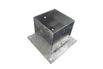 Waelbers Paalhouder op plaat 145mm, thermisch verzinkt (FV) - 1 Stuk(s) - 428363.99