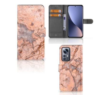 Xiaomi 12 Pro | Bookcase | Marmer Oranje