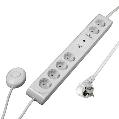 Hama Stekkerdoos 6-voudig Met Voetschakelaar 1.5m Wit Hama Stekkerdoos 6-voudig Met Voetschakelaar 1.5m Wit
