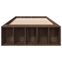 Bedframe bewerkt hout bruin eikenkleur 90x190 cm - thumbnail