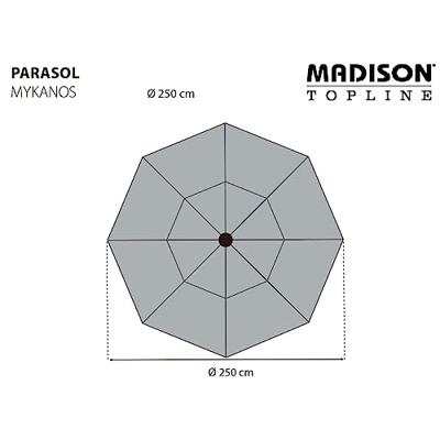 Parasol MYKANOS PUSH-UP 250cm sage green - thumbnail