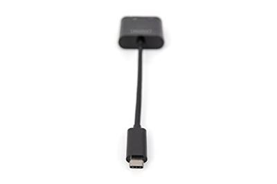 Digitus USB-C, RJ45 Adapter [1x USB-C stekker - 1x RJ45-bus, USB-C bus] DN-3027 Incl. RJ45-bus, Met laadbus, Met USB