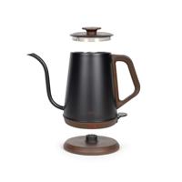 Waterkoker met zwanenhals - LIVOO - DOD206 - 1360 W - 1 L - 360° draaibare voet - Zwart/Bruin - thumbnail