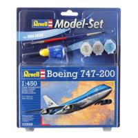 Revell model set - boeing 747-200 schaal 1:450 22dlg. - incl. basiskleuren verf - thumbnail