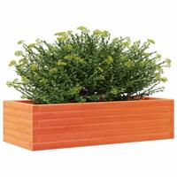 Plantenbak 90x40x23 cm massief grenenhout wasbruin - thumbnail