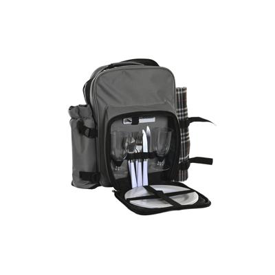 Picknickset DKD Home Decor 28,5 x 20 x 39 cm Donker grijs