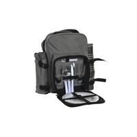 Picknickset DKD Home Decor 28,5 x 20 x 39 cm Donker grijs - thumbnail