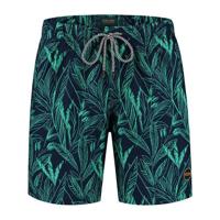 Shiwi zwemshort met all over print donkerblauw/groen - thumbnail