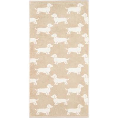 Cawö Cawo We love Dogs gemustert 6246 Handdoek 50x100 natur/beige