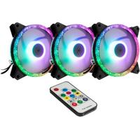 Inter-Tech argus rs-07 rgb set120x120x25 case fans (zwart, 3 stuks, 120 x 120 x 25 mm, pwm) - thumbnail