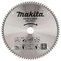 Makita Accessoires D-65648 Afkortzaagblad | div. materialen | 260x30x2,6 | 80T | 5g - D-65648 - thumbnail