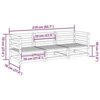 3-delige Loungeset massief grenenhout - thumbnail