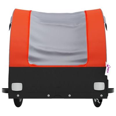 Fietstrailer 30 kg ijzer zwart en oranje - thumbnail