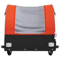 Fietstrailer 30 kg ijzer zwart en oranje - thumbnail