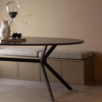 WOOOD Opbergbank 'Turner' 120cm, kleur Mud WOOOD Opbergbank 'Turner' 120cm, kleur Mud