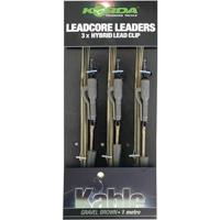 Korda Leadcore Leaders Hybrid Lead Clip QC Swivel 1m Gravel - thumbnail