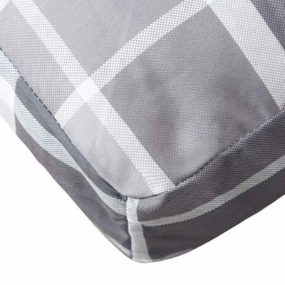 VidaXL Palletkussens 3 st ruitpatroon stof grijs VidaXL Palletkussens 3 st ruitpatroon stof grijs