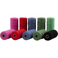 Creativ Company Macramé koord, l: 315 m, dikte 1 mm, dunne kwaliteit 12/12, sterke kleuren, 10x220 gr/ 1 doos - thumbnail